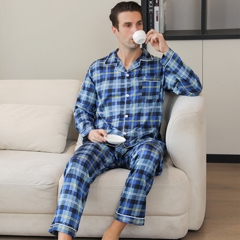 Ice Silk Men's Pajama Set