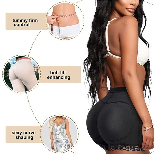 Booty Shaper Padded Underwear Panty Women's FAKE ASS Butt Lifter & Hip Enhancer