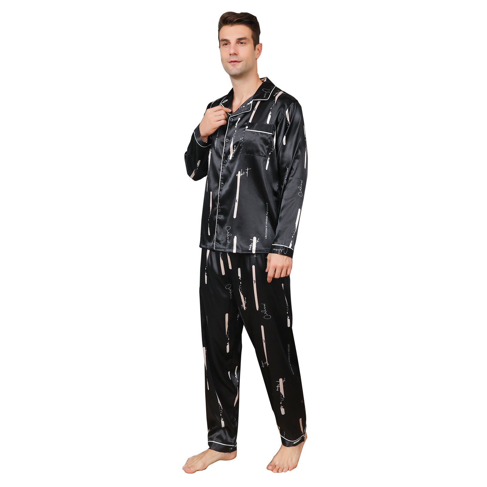 Ice Silk Men's Pajama Set