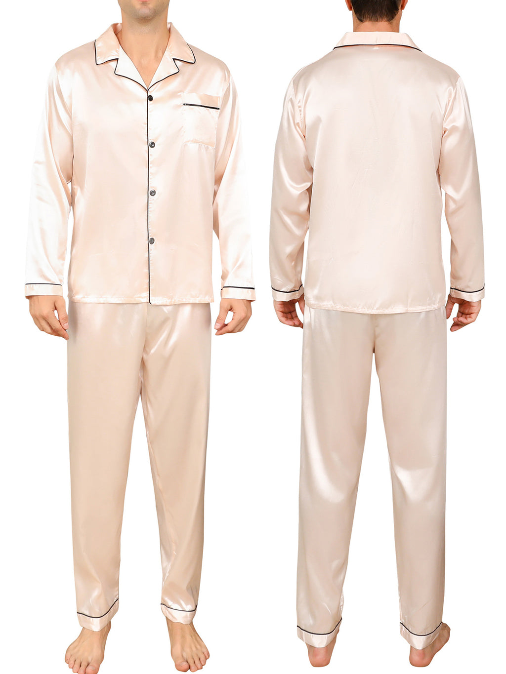 Ice Silk Men's Pajama Set