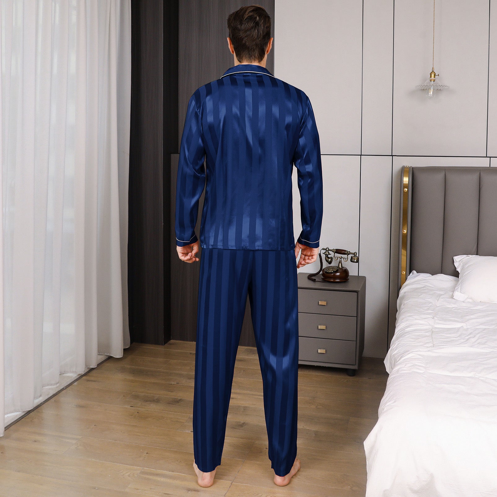 Ice Silk Men's Pajama Set