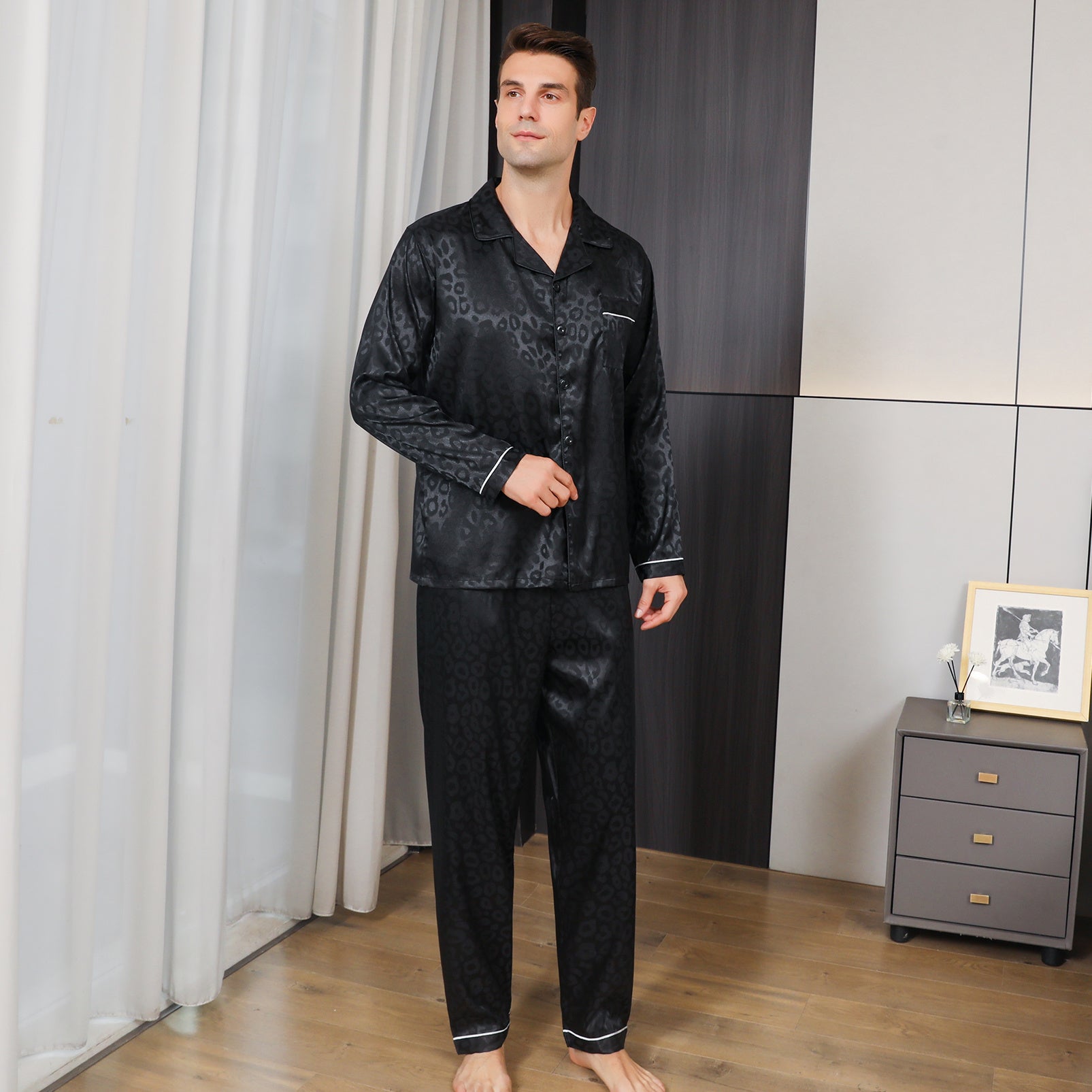 Ice Silk Men's Pajama Set