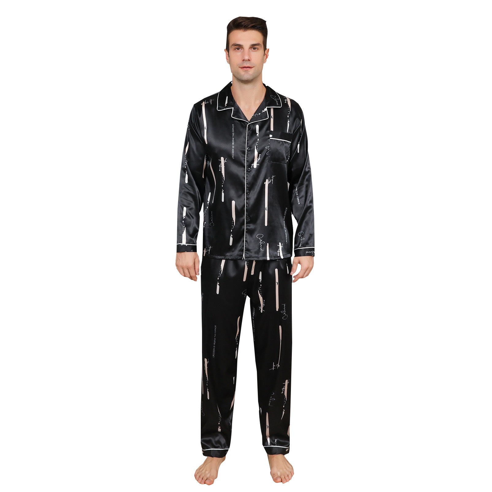 Ice Silk Men's Pajama Set
