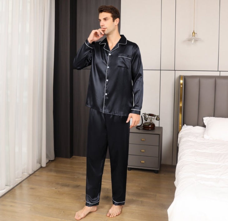 Ice Silk Men's Pajama Set