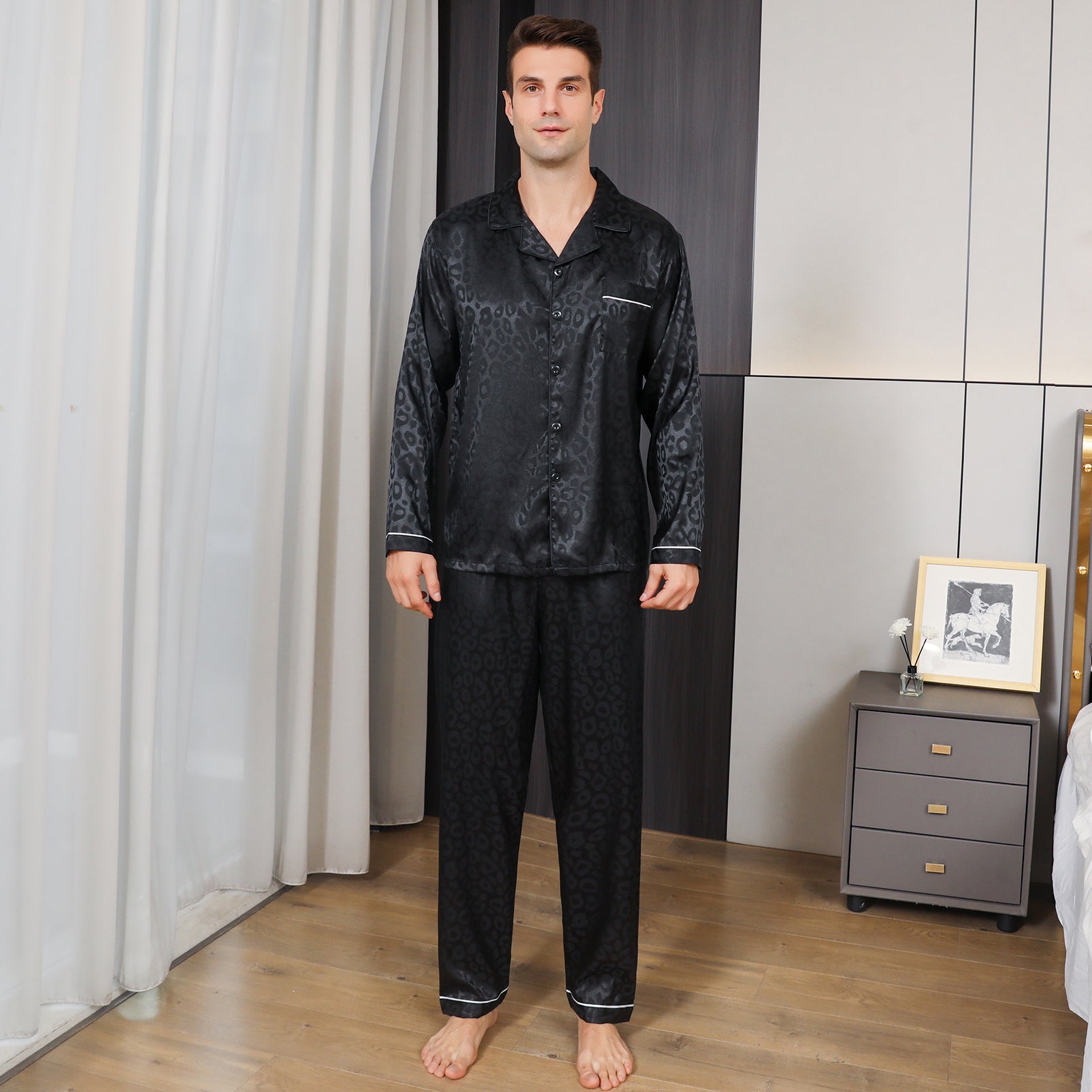 Ice Silk Men's Pajama Set