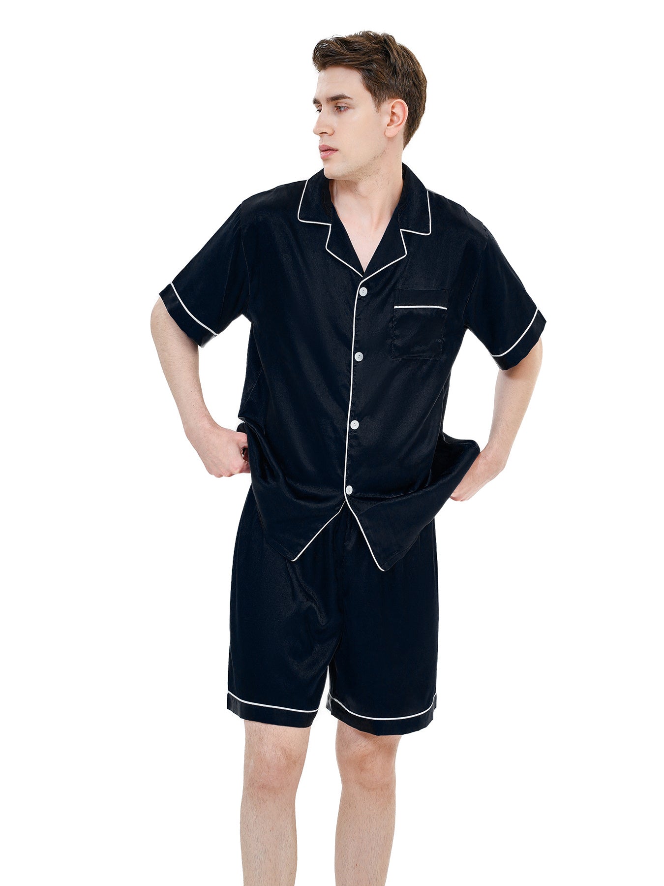 Ice Silk Men's Pajama Set