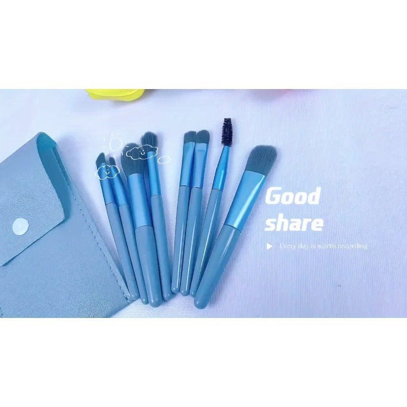 A Set Of 8 Portable Makeup Brushes, Suitable For Concealer, Foundation, Soft Bristles, Eye Makeup Tools, Beginner Mini Set, Portable Beauty Tools