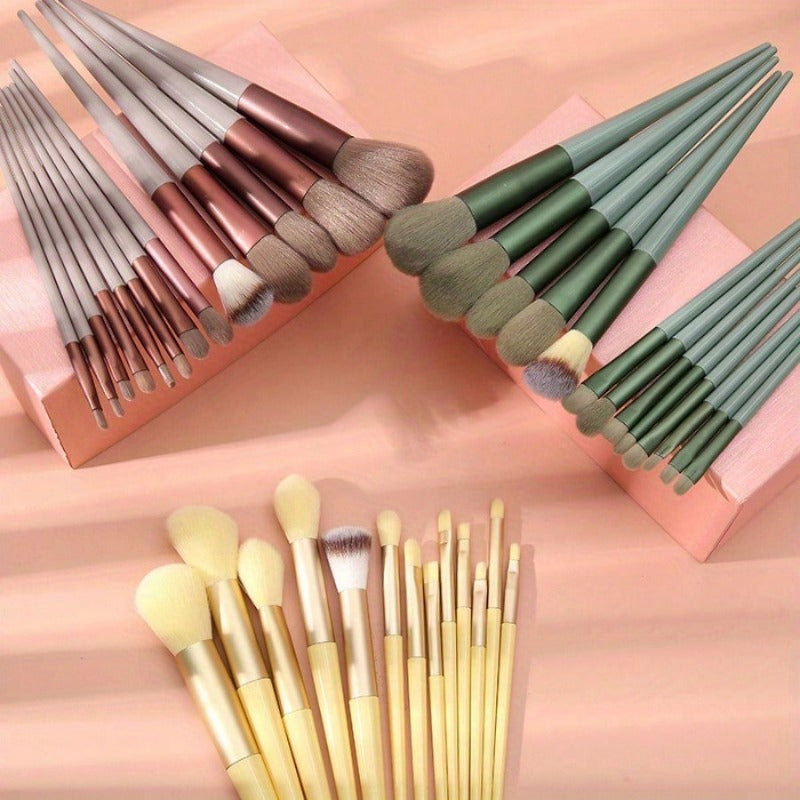 Makeup Brush Set- Soft And Fluffy Professional Makeup Foundation, Powder Eyeshadow, Kabuki Mixed Makeup Brush, Beauty Kit, Makeup Sponge, Beauty Gift, Makeup Beginner -13 Pieces