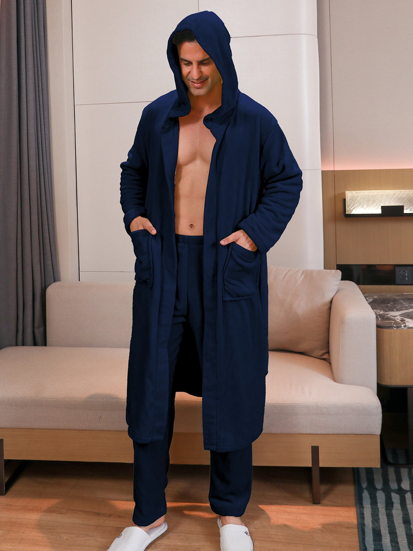 Men's Fibre Velvet Gown Set
